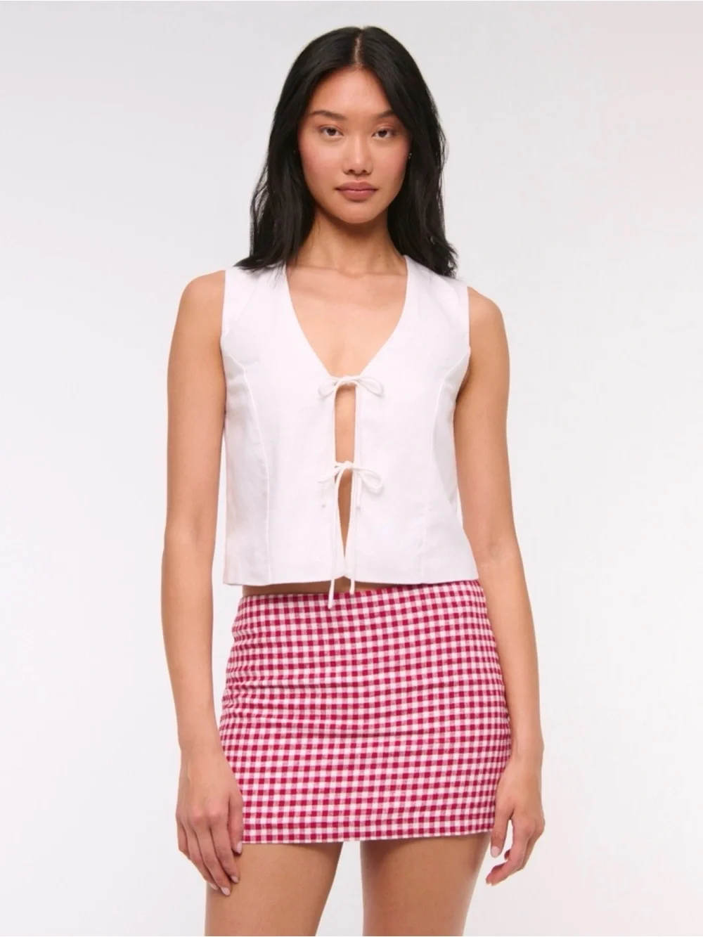 Abercrombie & Fitch Scarlett Mid Rise Linen-Blend Mini Skort | Size Small | NWT - Picture 4 of 5